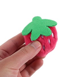 DOITOOL Hair Clip, Bangs Clip, Strawberry, Set of 2, Traceless Hair Clips, Plush, Strawberry, Hair Pin, Fluffy, Hair Ornament, Face Washing, Makeup, Studying, Photography, Small Face, Women's Cute