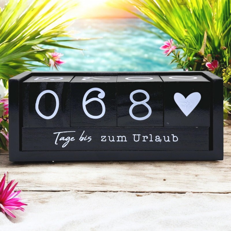 MIJOMA Yearly Countdown Calendar Cube Wooden - Permanent Yearly Table