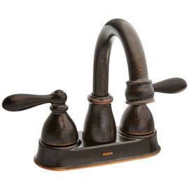 Moen WS84667BRB Caldwell Two-Handle High Arc Bathroom Faucet, Mediterranean Bronze