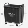 Large Laundry Cart with Wheels, 94.3 Gal. (357 L) Rolling