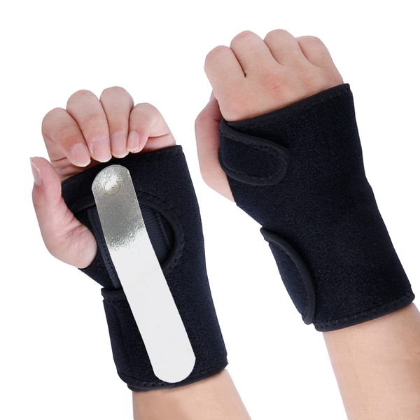 Muñequera Deportiva, Paquete de 2 Muñequeras con Férula Extraíble, Soporte
