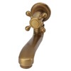Antique Garden Faucet with Extended Spout Antifreezing Copper Wall Mount