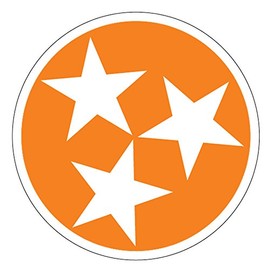 Tennessee Volunteers 6" Tri-Star Magnet