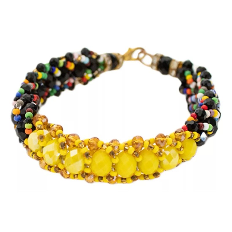 Ilde (pulsera) Tapete Mama Sholan(oshun/amarillo/multicolor)
