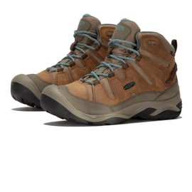 KEEN Utility womens Flint 2 Mid Soft Toe Waterproof Work Construction Boot, Cascade Brown/Brick Dust, 8.5 US