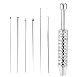 7Pcs Piercing Tool Kit, 16G 18G Piercing Taper Ball Grabber Tool, Stainless Steel Assistant Tools for Changing Jewellery, Piercings Accessories for Ears Nose Lip