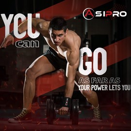 ASIPRO Wrist Wraps Weightlifting 18" Professional Grade Wrist Support Gym with Thumb Loops Wrist Guard for Workout, Bodybuilding, Weightlifting, & Strength Training Wrist Brace Gym for Men & Women