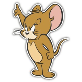 Jerry Mouse Cartoon Sticker Vinyl Decal for Car Bumper Laptop Window Locker, 5"
