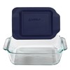 Pyrex 8" Square Baking Dish with Blue Plastic Lid