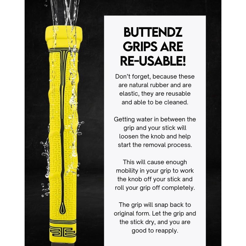 Buttendz Future Rubber Replacement Hockey Grip - Step Down Knob,
