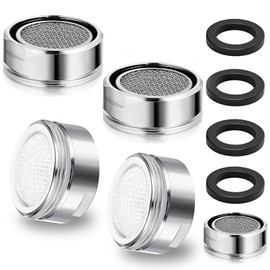 Alethron Tap Attachment, Pack of 4 Aerators M24 for Taps, Water Filter Tap Strainer Insert, Aerator Water Saving, Water Filter Tap Replacement Parts Aerator Spout