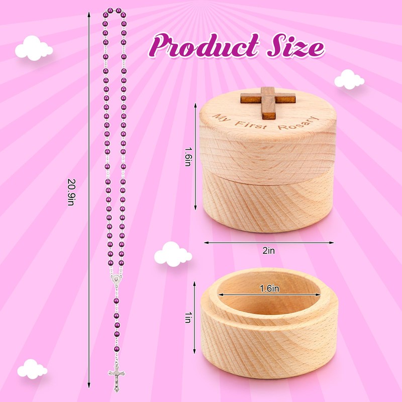 Loetere Baptism Gifts for Girls Boys Rosary Catholic My First