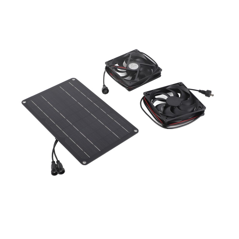 Solar Panel Fan Kit 15W 12V Exhaust Fan with 4.9ft