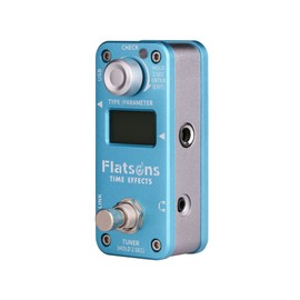 Flatsons Multi-Function Guitar Pedal Delay Reverberation effect Pedal Tuner mode Mini Guiatr Pedal FTE2 (FTE2)