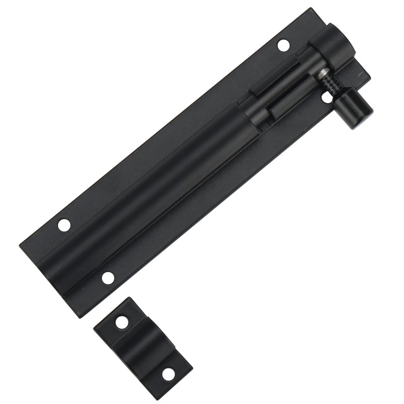 ZEONHAK 6 PCS 4 Inch Black Door Bolt, 100mm Tower
