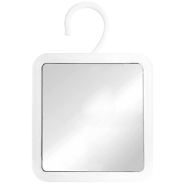 MIRRORVANA MIRRORVANA Hangable Fogless Shower Mirror for Shaving with 360 Swivel Hook for Hanging - Anti Fog and Shatterproof 6.3" x 6.3" Surface