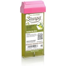 STARPIL Cera Depilatoria Oliva Roll-on para Pieles Sensibles Alta Temperatura Sin Sensación de Calor Higiénica y Efectiva Ideal para Áreas Grandes Respetuosa con la Piel Fusión Rápida
