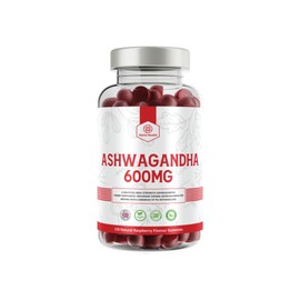 Ashwagandha - 600mg - 150 Natural Raspberry Flavour Gummies - 2.5 Months Supply - Suitable for Vegetarians & Vegans - Harla Health - Made in UK - GMP Codes of Practice