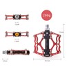 Vagasi Pedales de bicicleta para ciclismo y rodamientos sellados (rojo)