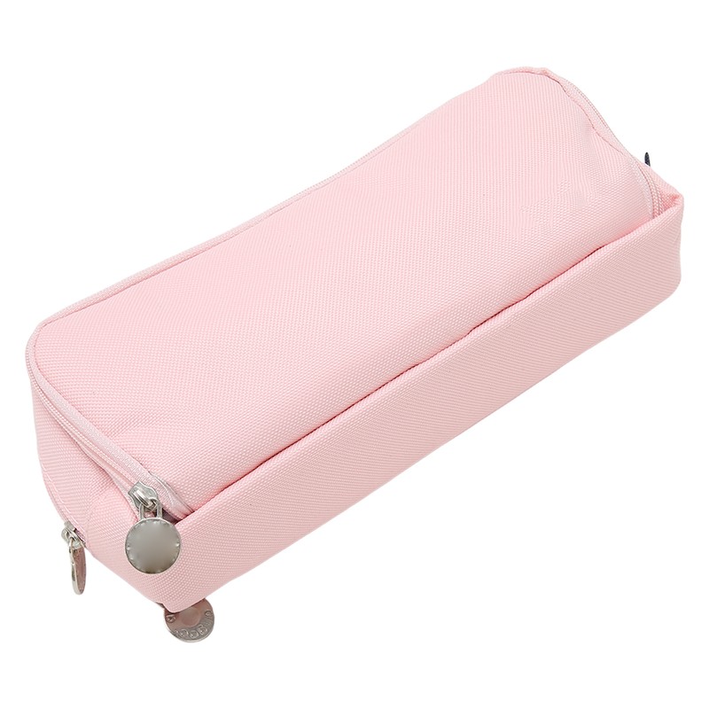 Pen Pencil Case 3 Compartments Canvas Portable Large Capacity Pencil