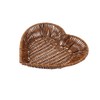 1PCS Heart Shaped Rattan Basket,Heart-Shaped Woven Storage Basket Simulation Rattan