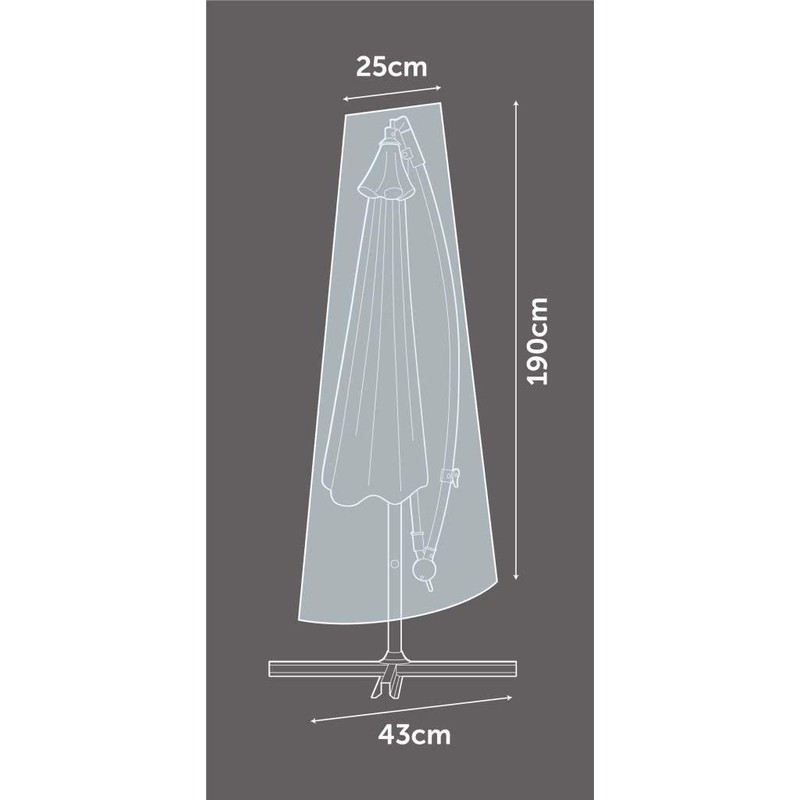 ADEPTNA Durable Waterproof Garden Parasol Cover (190CM X 25CM)