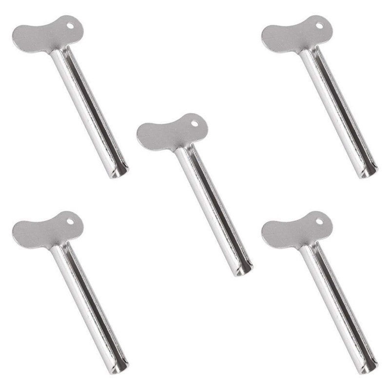 FASTROHY 5pcs Metal Tube Toothpaste Squeezer Keys Metal Roller Hair