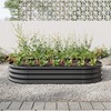 espidoo Oval Metal Raised Garden Bed: Large Elevated Planter Box