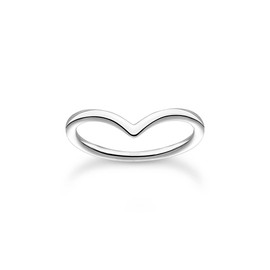 THOMAS SABO TR2393-001-21 Women's Ring V Shape 925 Sterling Silver, Sterling Silver, No Gemstone