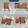 VON HEESEN® Wallets Men & Women, cognac brown, With XL