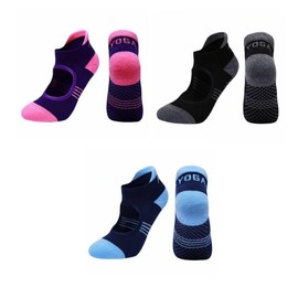 zfyanssee 3 Pairs Pilates Yoga Grip Socks, Non-slip Yoga Athletic Socks for Ballet,Hospital,Dance, Pilates,Yoga