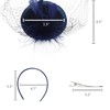 DRESHOW Fascinator Hats for Women Pillbox Hat with Veil Headband