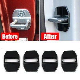 4Pcs/Set Stainless Steel Door Lock Latches Cover Door Lock Protector Cover for RAM 1500 2500 Accessories