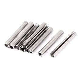 uxcell M6x45mm Stainless Steel Split Spring Roll Dowel Pins Fasteners 10Pcs