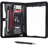 Eshow Leather Portfolio Professional Business Padfolio with Zipper - Interview
