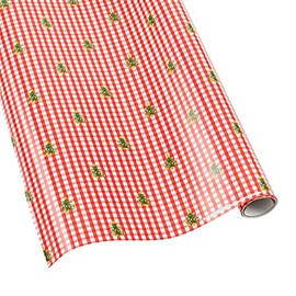 Caspari Christmas Tree Gingham Gift Wrapping Paper - Six 30 in. x 8 ft. Rolls