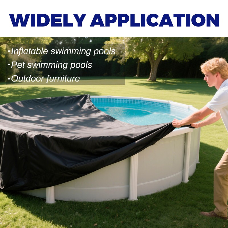 PatiencET 71 in Dog Pool Cover, Round Foldable Pet Bath