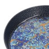 Small Tea Tray Complex Pattern Round Alloy Decorative Tea Serving