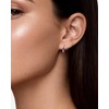 Desnuage Silver Star Huggie Earrings Hypoallergenic Minimalist Hoop Earrings Everyday