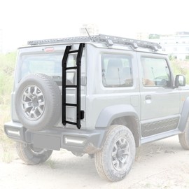 New Suzuki Jimny Rear Ladder JB64 Jimny Sierra JB74 Nomad JC74 Tailgate Ladder Off-Road Exterior Accessory Aluminum Alloy Custom Design