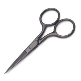 Motanar Nose Hair Trimmer Scissors-3.4' Round Tip Scissors For Ear Eyebrow Beard Mustache Trimming - Multi Purpose Round Personal Beauty Hair Care Tool For Men Women And Baby (Black- Sharp TIp)