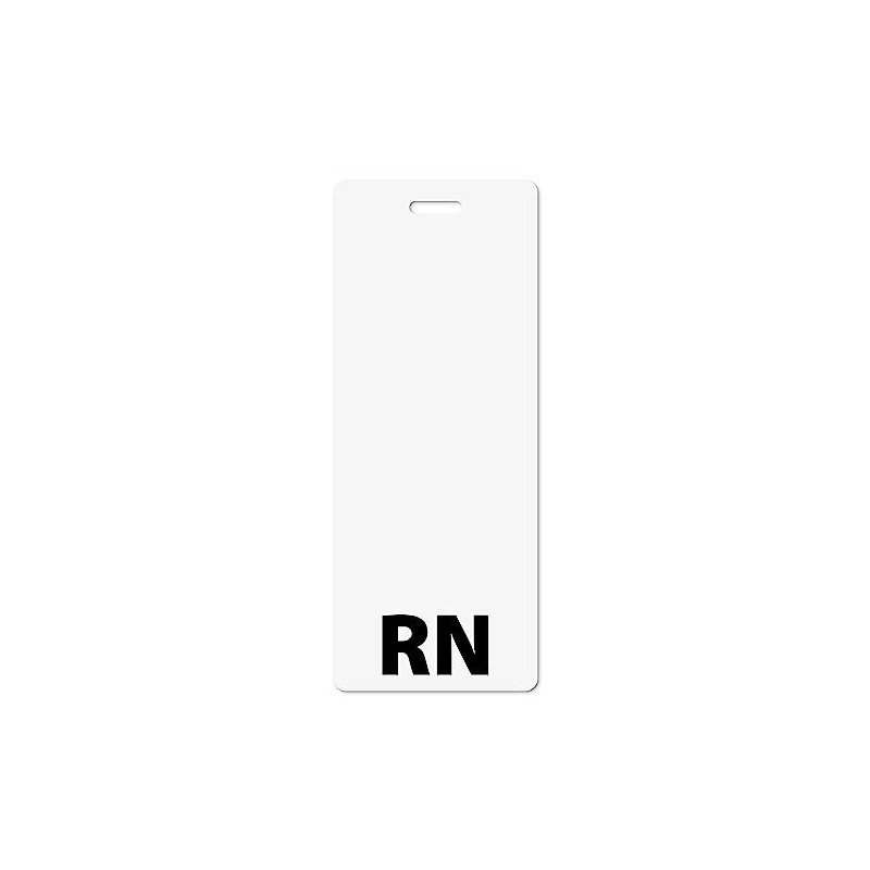 RN Badge Buddy- in White Color - Vertical Oversized -