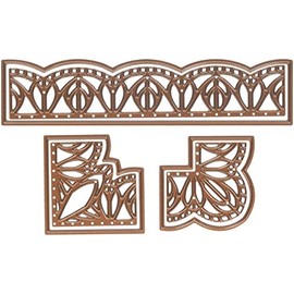 Sue Wilson Indonesian Collection Borders and Corners Die, Silver, 19 x 10 x 0.7 cm