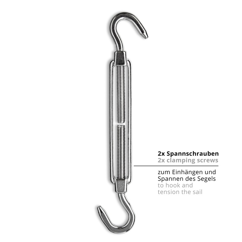 Lumaland awning incl. Attachment ropes, 100% HDPE with stabiliser for