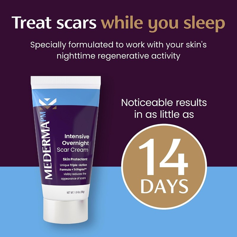Mederma PM Intensive Overnight Scar Cream, Works with Skin'S Nighttime