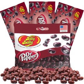 Dr Pepper Jelly Beans Basket Stuffer Kit, Soda Flavored Chewy Candies, Individually Packaged Single Serving Bags and Shareable Bag, Pack of 4