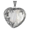I-be, 2047 Mother of Pearl Heart Pendant 925 Silver Large