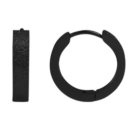 Akzent 5050143 Women's Creole Earrings Sandblasted Stainless Steel, Stainless Steel