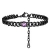 Foot Ankle Jewelry For Women Curb Link Bracelet June Birthstone