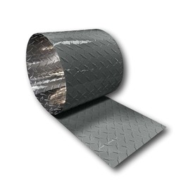 EAGLE 1-0.025 (Thin) 10 FT Embossed Aluminum Diamond Checker Plate Sheets/Rolls (Multiple Sizes and Colors) - (2in. X 10ft, Grey)
